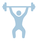 Weightlifter illustration representing capacity building